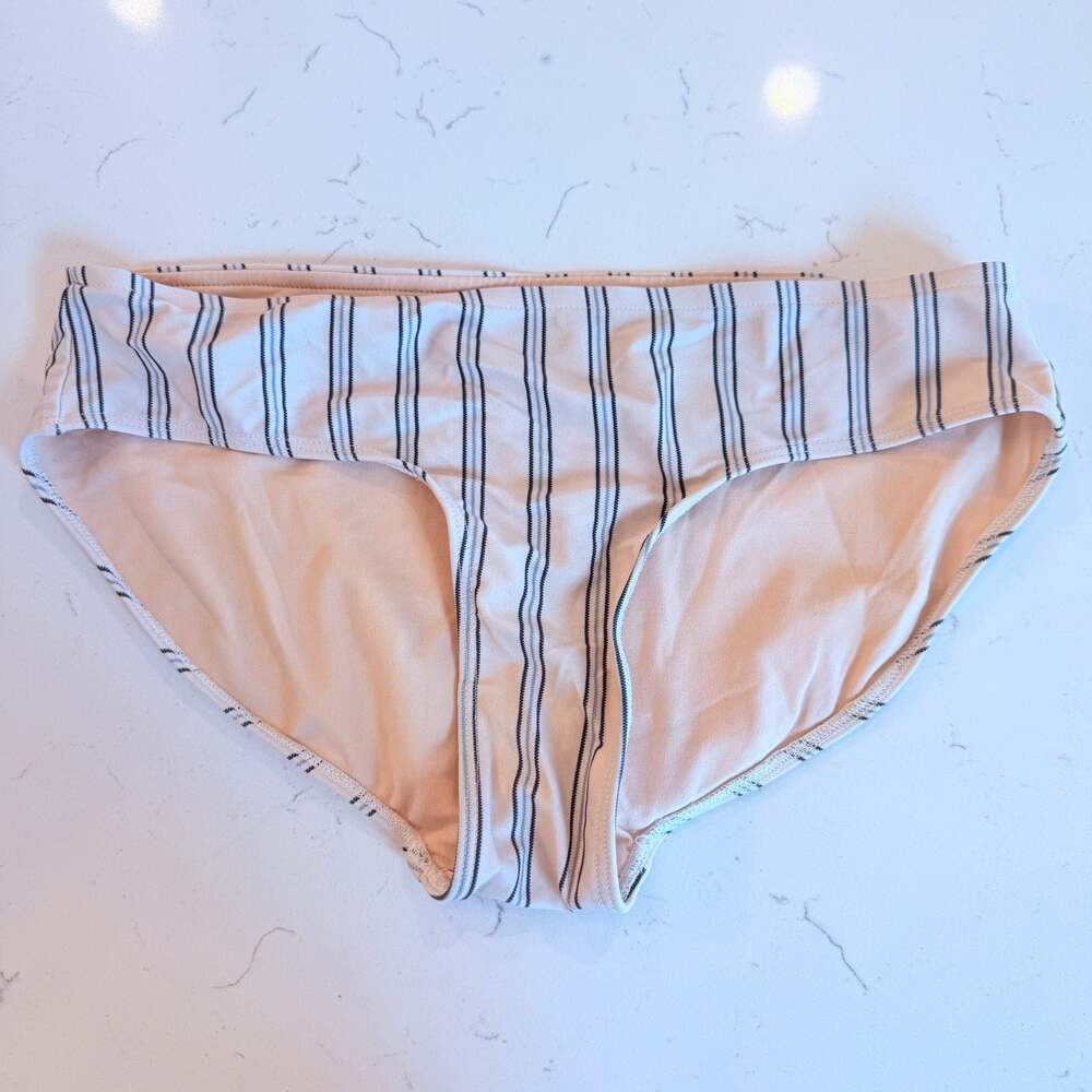 Albion Fit Striped Bikini Bottom Size Small